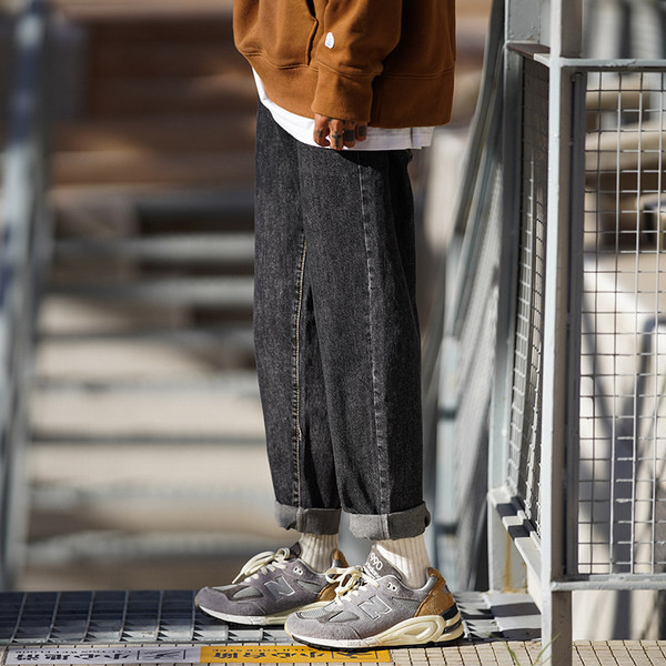 Muške traperice s džepovima - ravni model