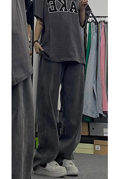 Blugi de bărbați de culoare uni cu buzunar