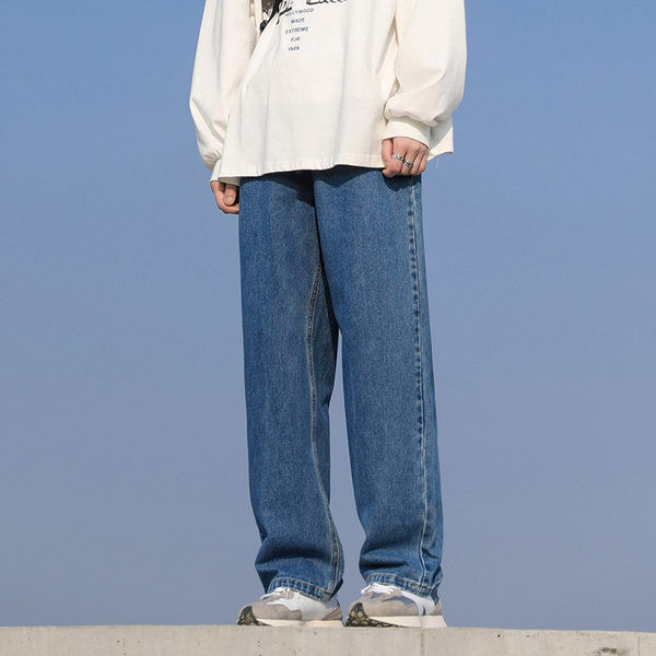 Ανδρικό τζιν με τσέπες - ίσιο μοντέλο