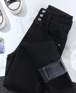 Ženske traperice visokog struka s postavom