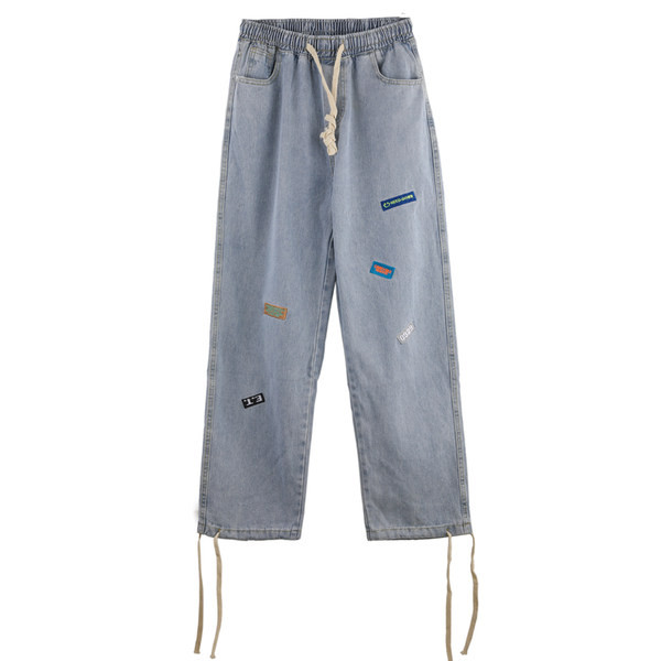 Ανδρικό τζιν casual με απλικέ