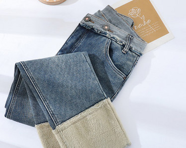 Γυναικείο μπλε τζιν με φόδρα