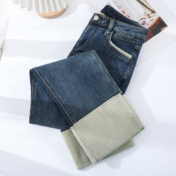 Blugi polari de iarna model drept cu buzunar