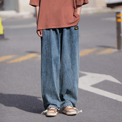 Ανδρικό τζιν - φαρδύ μοντέλο με τσέπη