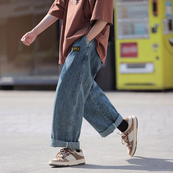 Ανδρικό τζιν - φαρδύ μοντέλο με τσέπη