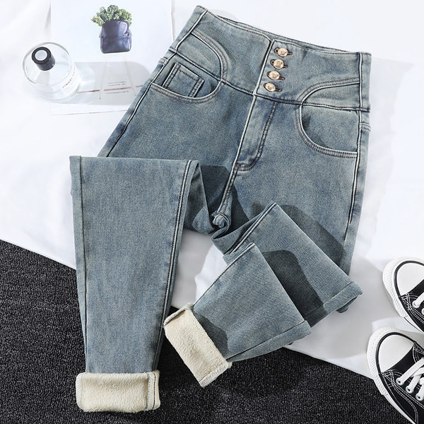 Jesensko-zimske traperice s visokim strukom