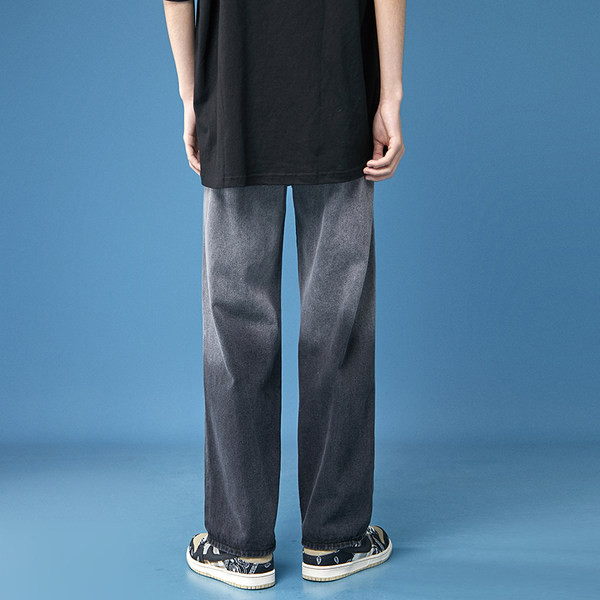 Ανδρικό τζιν casual με ιριδίζοντα χρώματα