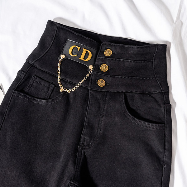 Moodsad naiste teksad logo ja ketiga - must ja sinine värv