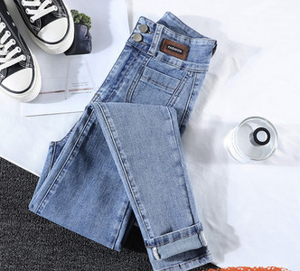 Γυναικείο τζιν slim μοντέλο με ψηλή μέση