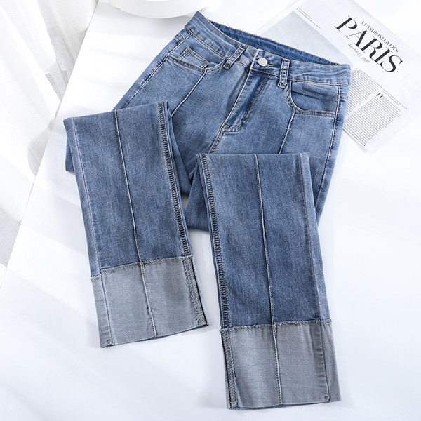 Naiste kõrge vöökohaga taskuga talveteksad