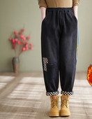 Γυναικείο φαρδύ τζιν με φόδρα