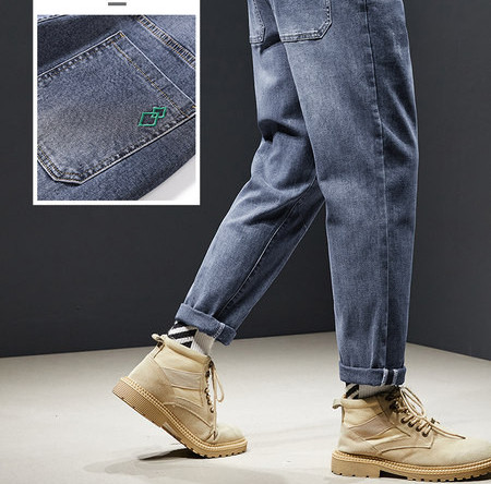 Ανδρικό τζιν ελαστικό με τσέπη