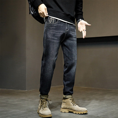 Blugi bărbați de primăvară-toamnă model drept cu buzunar