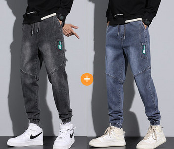 Ανδρικό τζιν - με κορδόνια και τσέπη