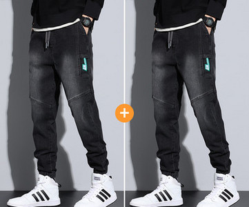 Ανδρικό τζιν - με κορδόνια και τσέπη