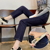 Blugi de dama curati cu elastic intern