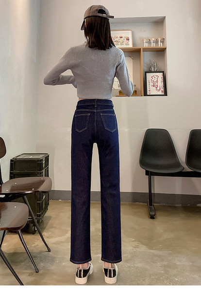 Blugi de dama curati cu elastic intern