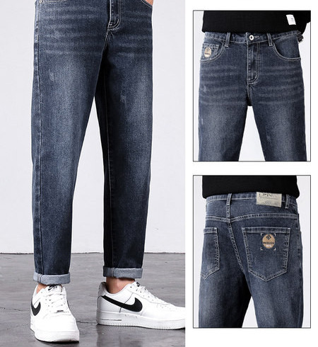 Ανδρικό τζιν με ίσιο πόδι με τσέπη