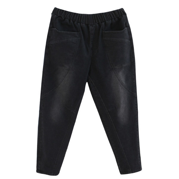 Blugi de dama cu buzunare - model lat