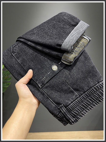 Sportiniai laisvalaikio džinsai su tamprėmis ir raišteliais