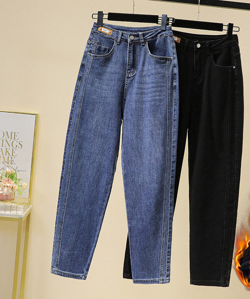 Guangzhou Xintang naiste teksad ja sametist paksud püksid 2022. aasta talvetalvised naiste redis Haroni püksid