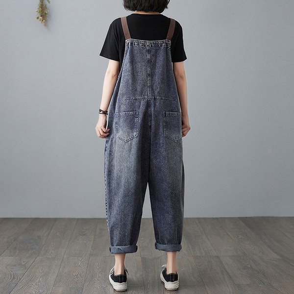 Naiste laia teksapükstega kombinesoon