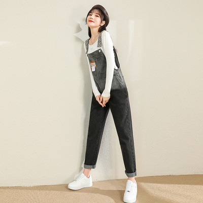 Salopeta din denim pentru femei in culori irizate