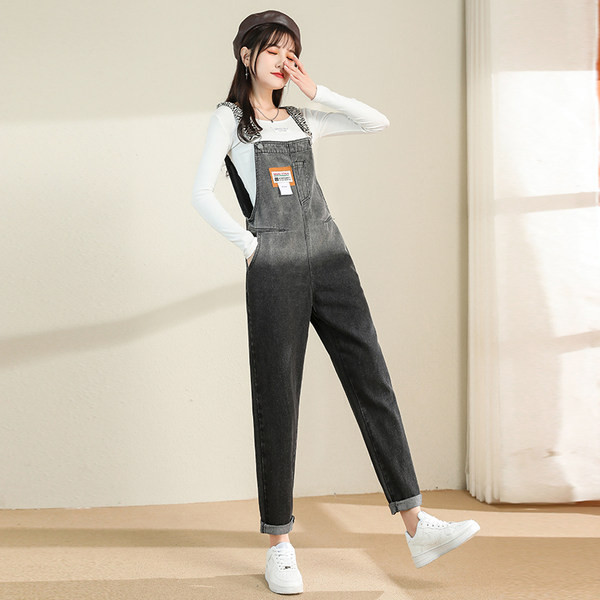 Salopeta din denim pentru femei in culori irizate