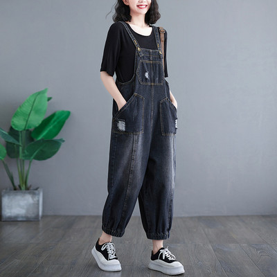 Ženski traper kombinezon - sa džepom