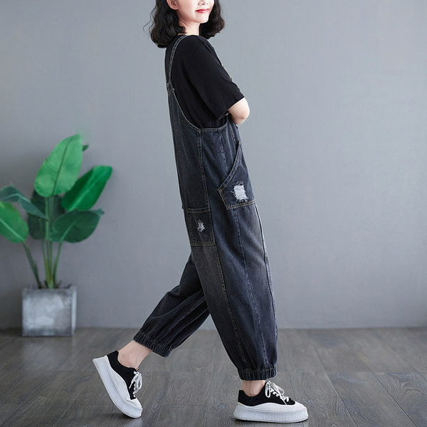 Ženski traper kombinezon - sa džepom