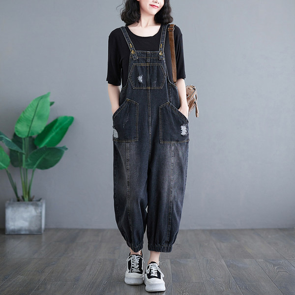 Ženski traper kombinezon - sa džepom