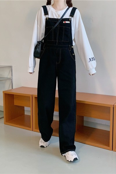 Naiste laiade säärtega teksakombinesoon