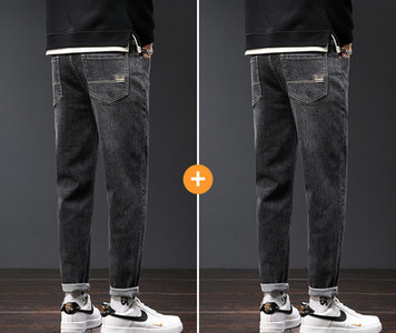 Ανδρικό τζιν casual - με τσέπη