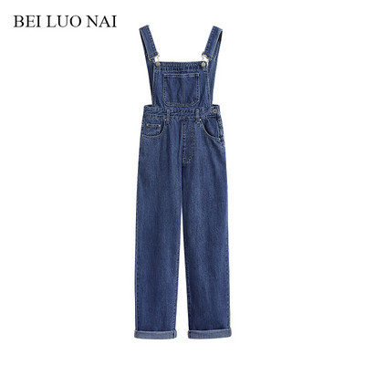 Kék farmer jumpsuit nőknek