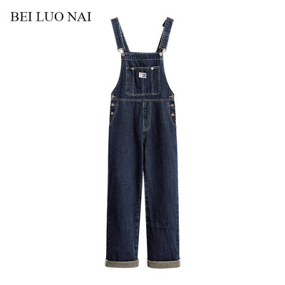 Női alkalmi farmer jumpsuit