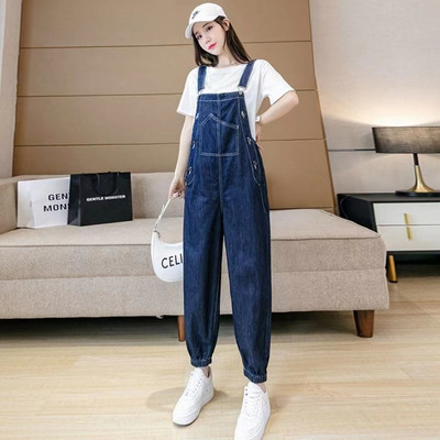 Női alkalmi farmer jumpsuit