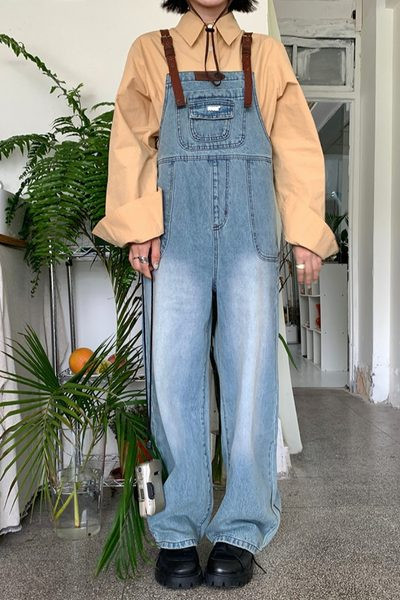 Široký dámsky overal s ramienkami