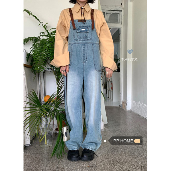 Široký dámsky overal s ramienkami