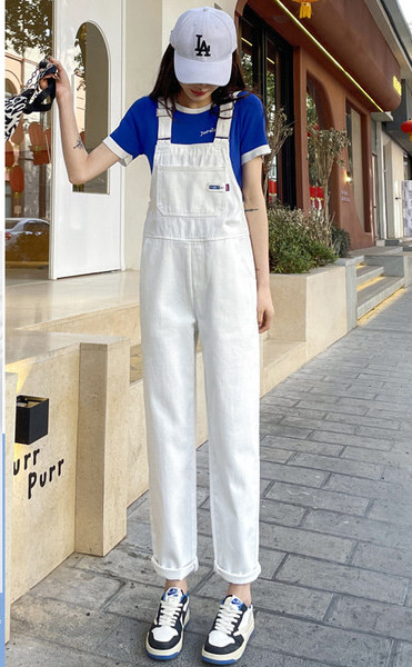 Salopetă din denim uni cu buzunar