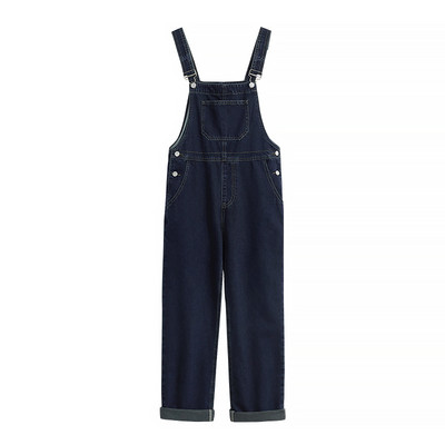 Salopetă casual din denim cu bretele