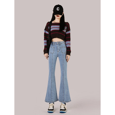 Moodsad kõrge vöökohaga Charlestoni teksad naistele