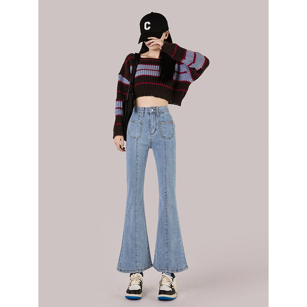 Moodsad kõrge vöökohaga Charlestoni teksad naistele