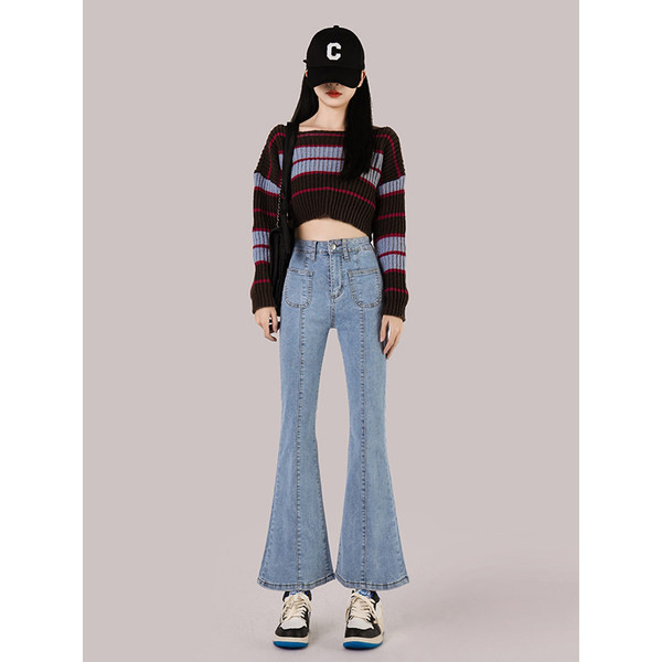 Moodsad kõrge vöökohaga Charlestoni teksad naistele