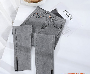 Ženske ležerne traperice s prorezom