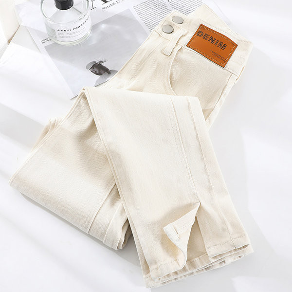 Blugi casual de dama cu crapatura la picioare