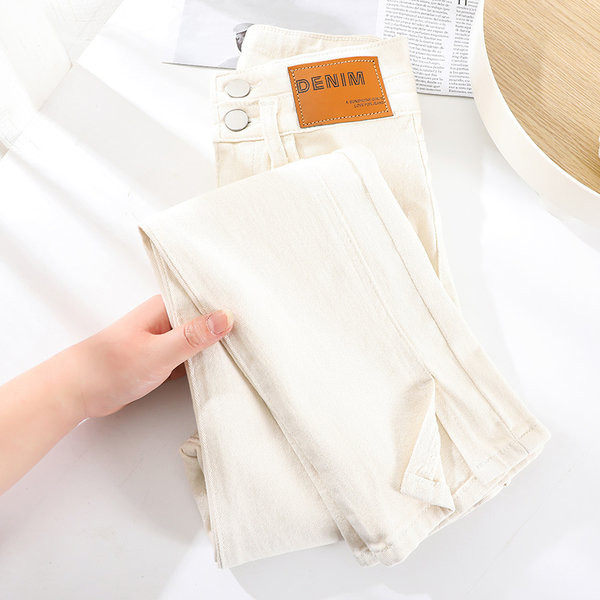 Blugi casual de dama cu crapatura la picioare