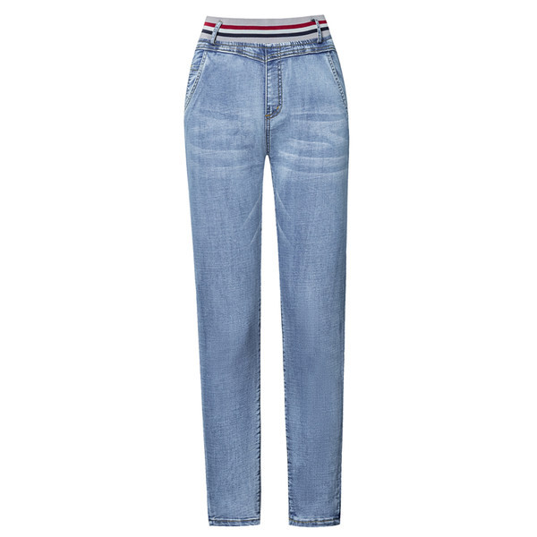 Blugi casual dama cu talie elastica