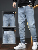 Ανδρικό τζιν casual με ίσιο σχέδιο τσέπης