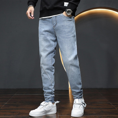 Ανδρικό τζιν casual με ίσιο σχέδιο τσέπης