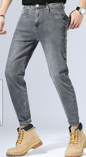 Ежедневни мъжки дънки еластичен модел с джоб
